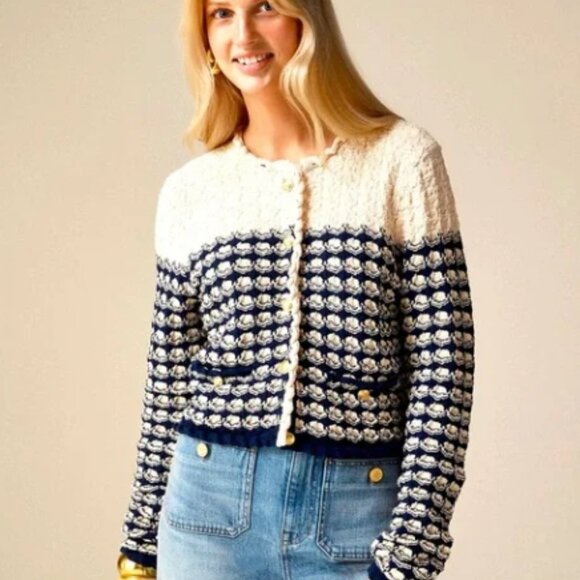 J.Crew Textured crochet lady jacket - XS - BZ467 - Picture 2 of 12